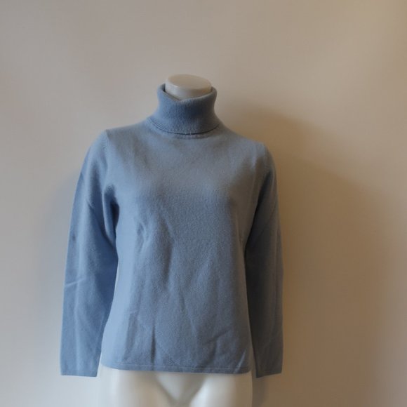Women's light blue turtleneck sweater Clearance